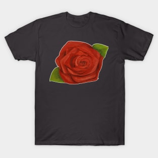 Orange rose handpainted gouache watercolor T-Shirt